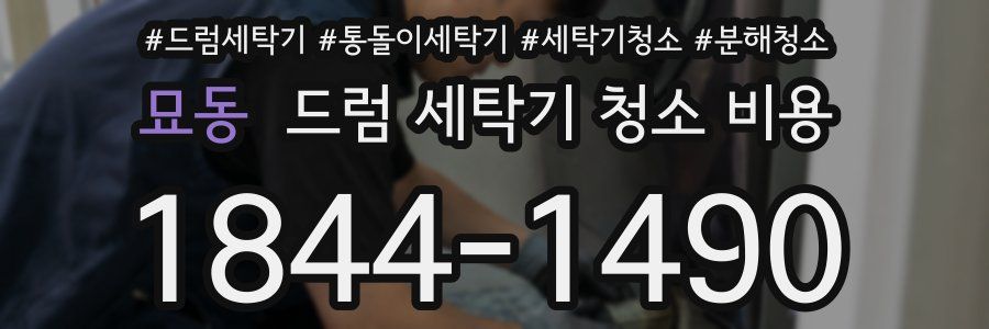 묘동 드럼 세탁기 청소 비용