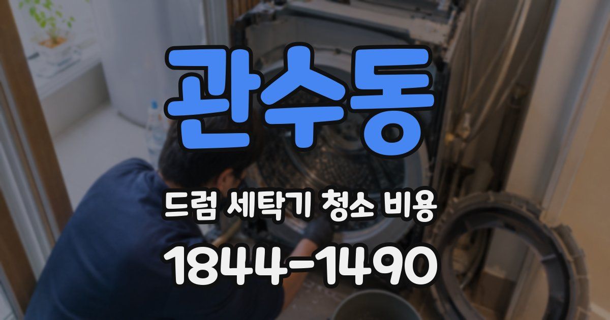 관수동 드럼 세탁기 청소 비용