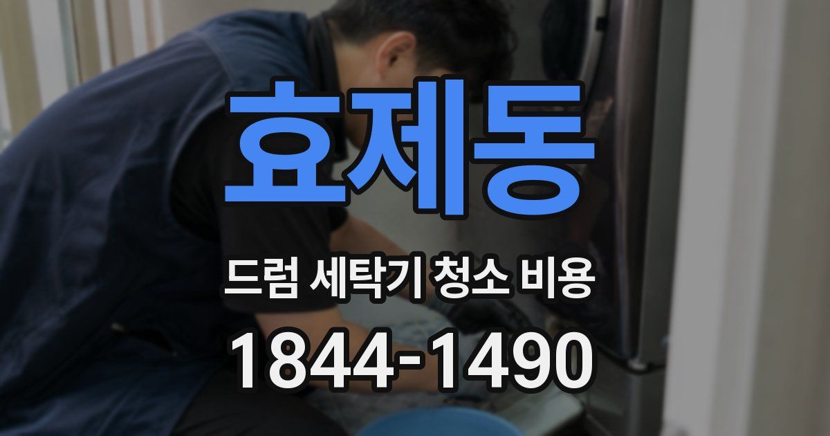 효제동 드럼 세탁기 청소 비용