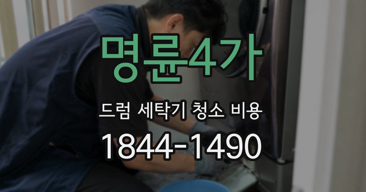 명륜4가 드럼 세탁기 청소 비용