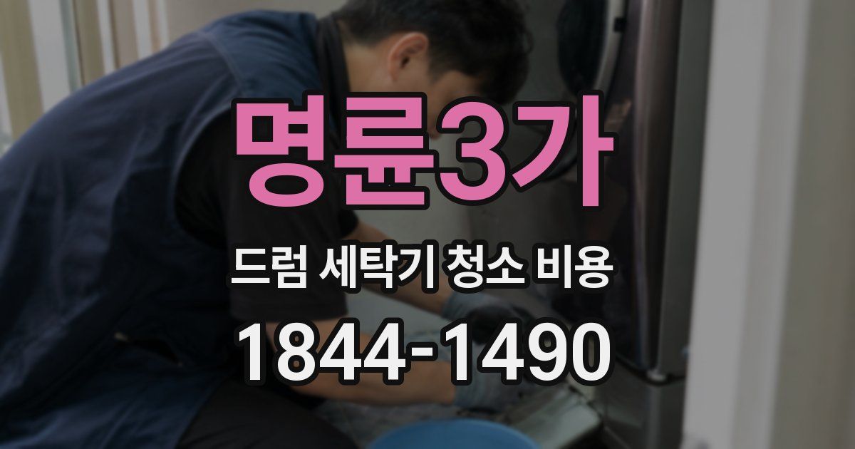 명륜3가 드럼 세탁기 청소 비용