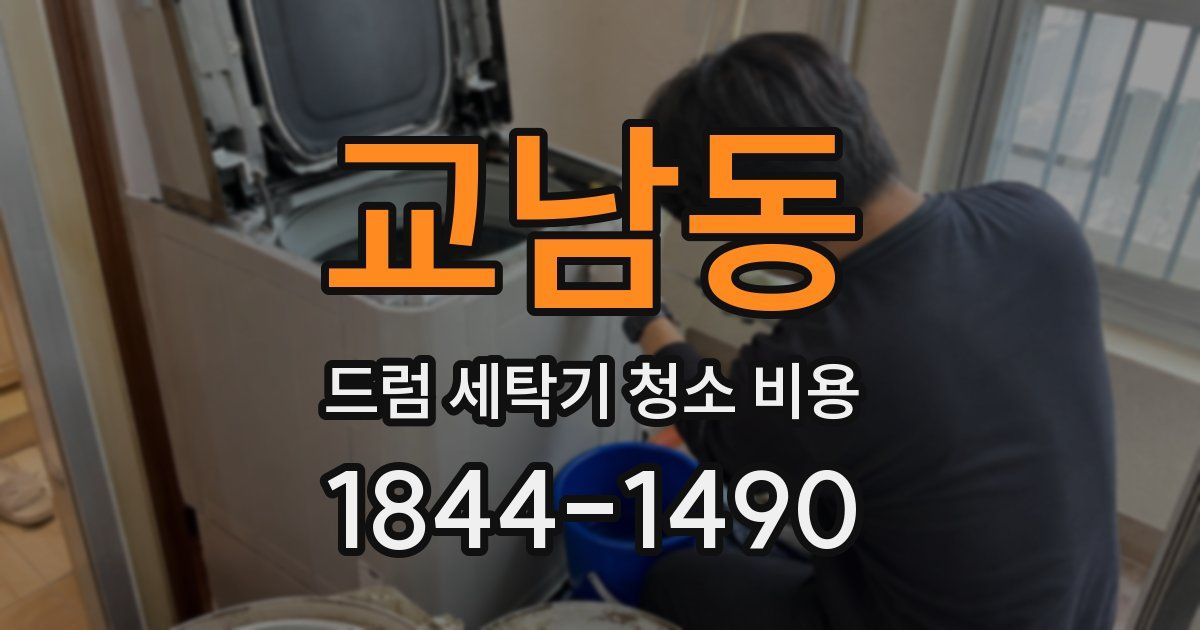 교남동 드럼 세탁기 청소 비용