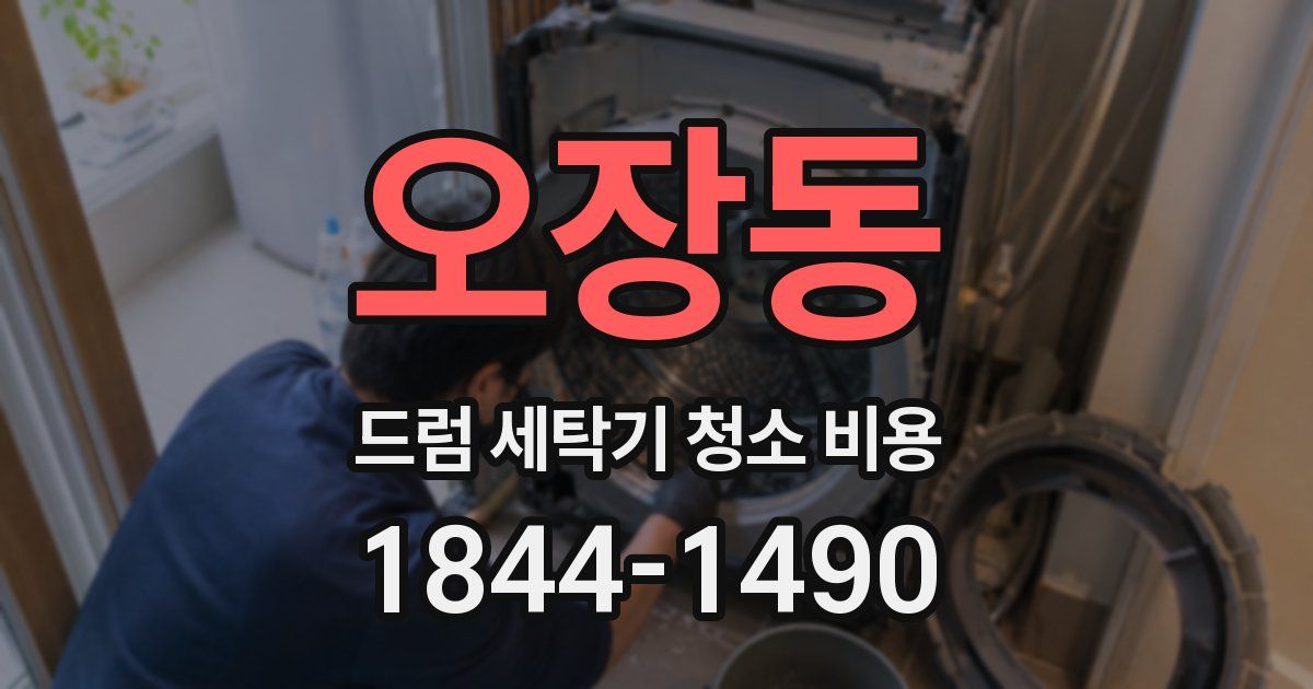 오장동 드럼 세탁기 청소 비용