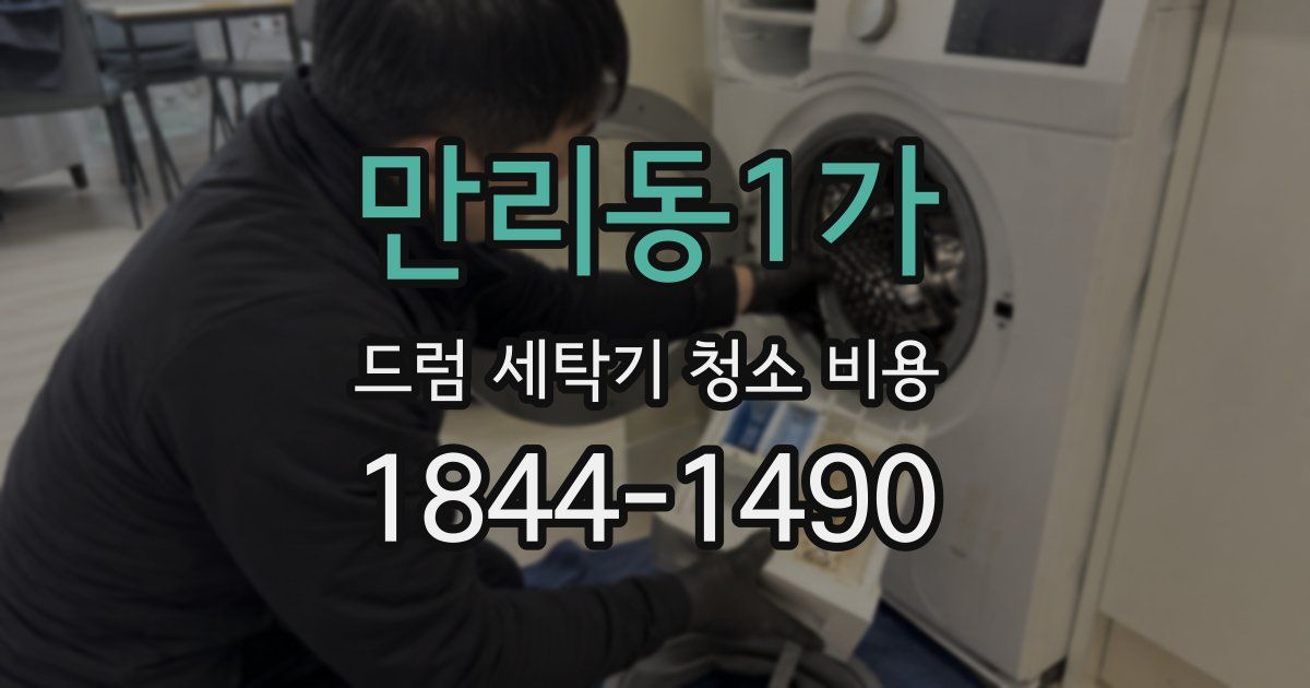 만리동1가 드럼 세탁기 청소 비용