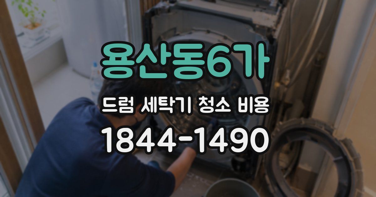 용산동6가 드럼 세탁기 청소 비용