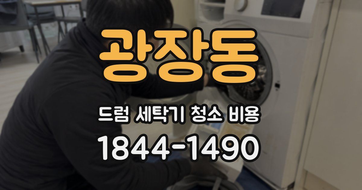 광장동 드럼 세탁기 청소 비용