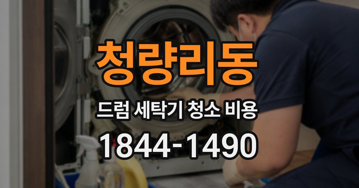 청량리동 드럼 세탁기 청소 비용