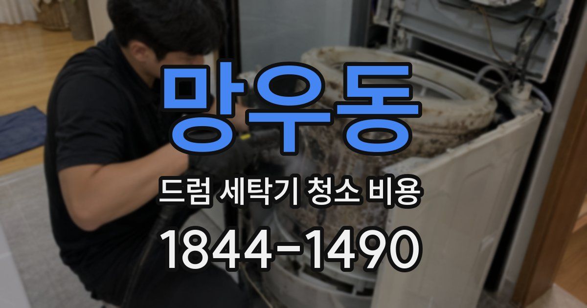 망우동 드럼 세탁기 청소 비용