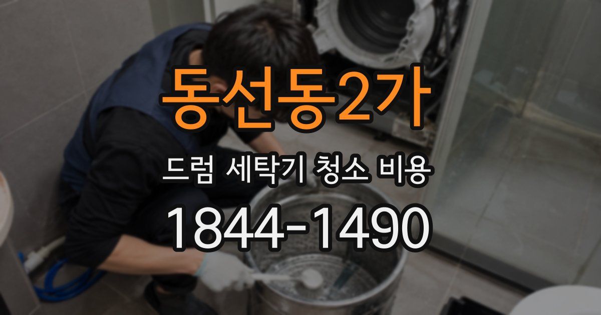 동선동2가 드럼 세탁기 청소 비용