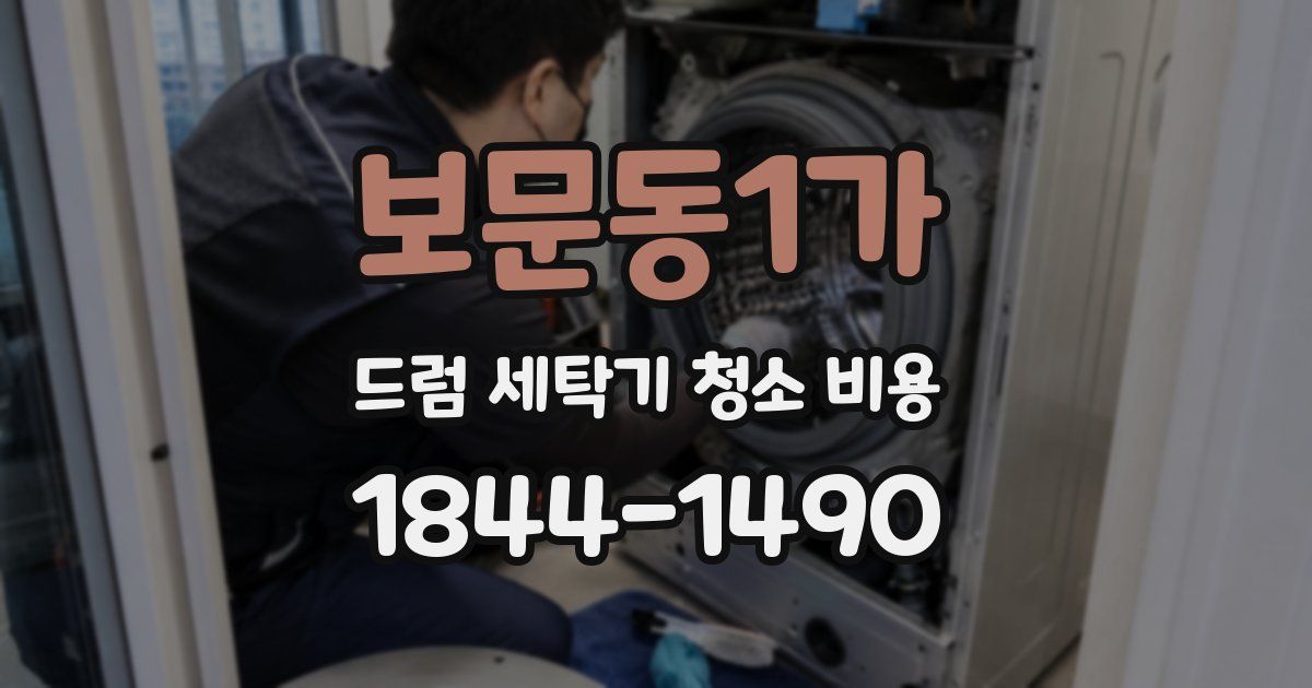 보문동1가 드럼 세탁기 청소 비용