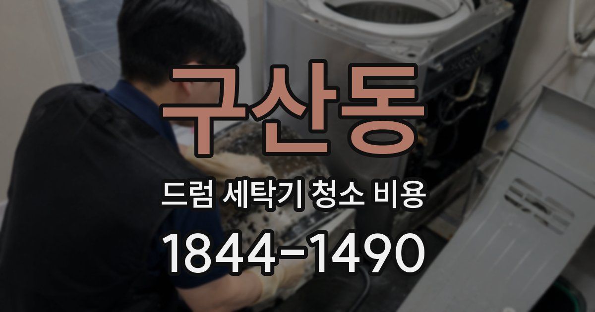 구산동 드럼 세탁기 청소 비용