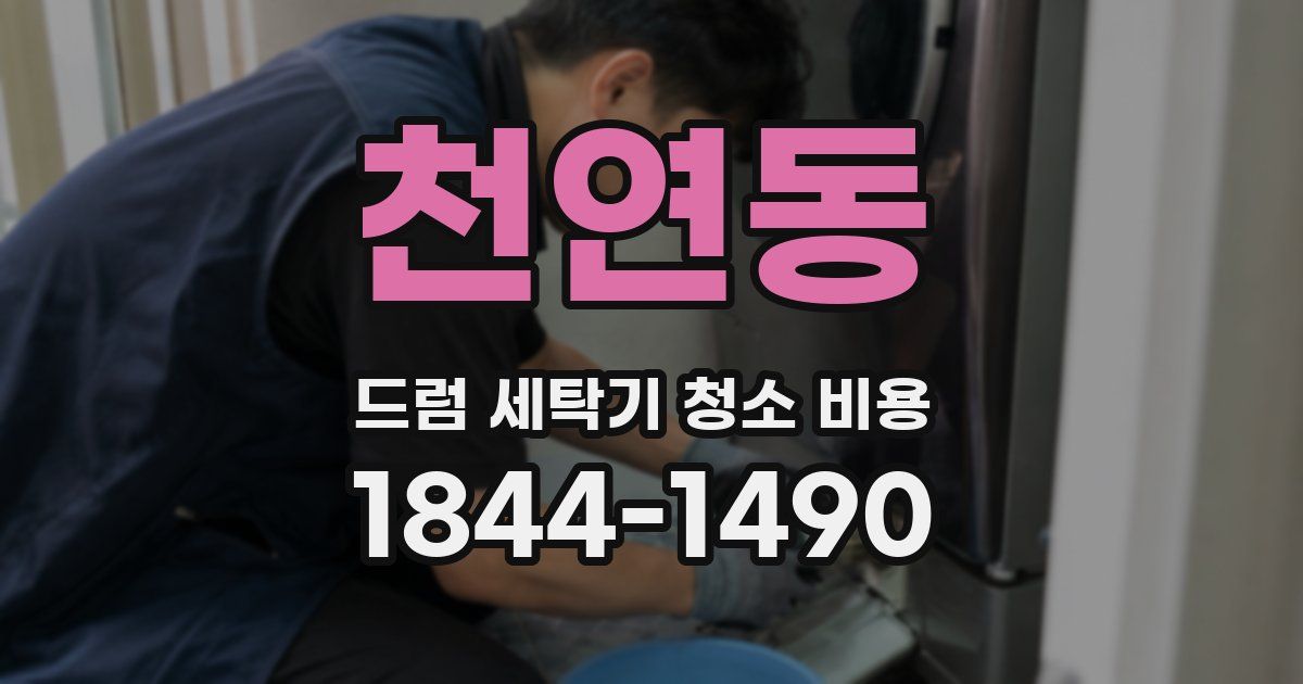천연동 드럼 세탁기 청소 비용