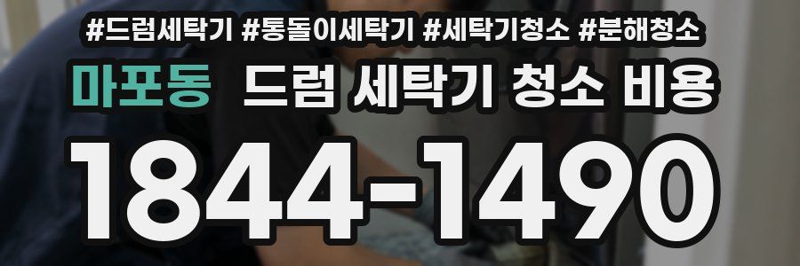 마포동 드럼 세탁기 청소 비용
