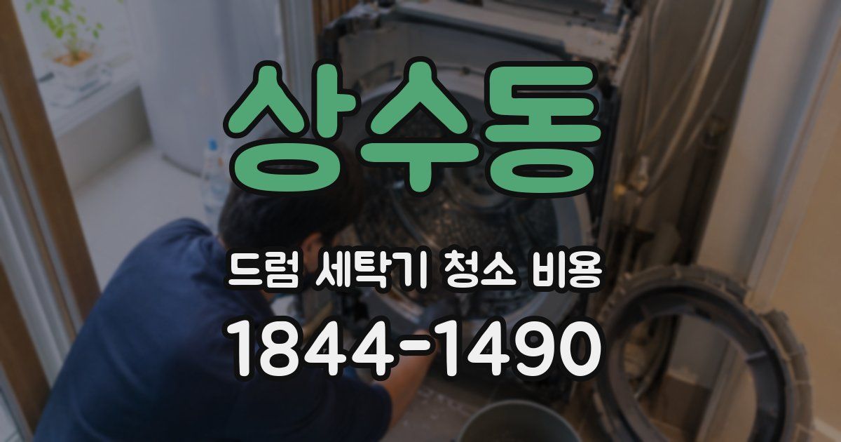 상수동 드럼 세탁기 청소 비용