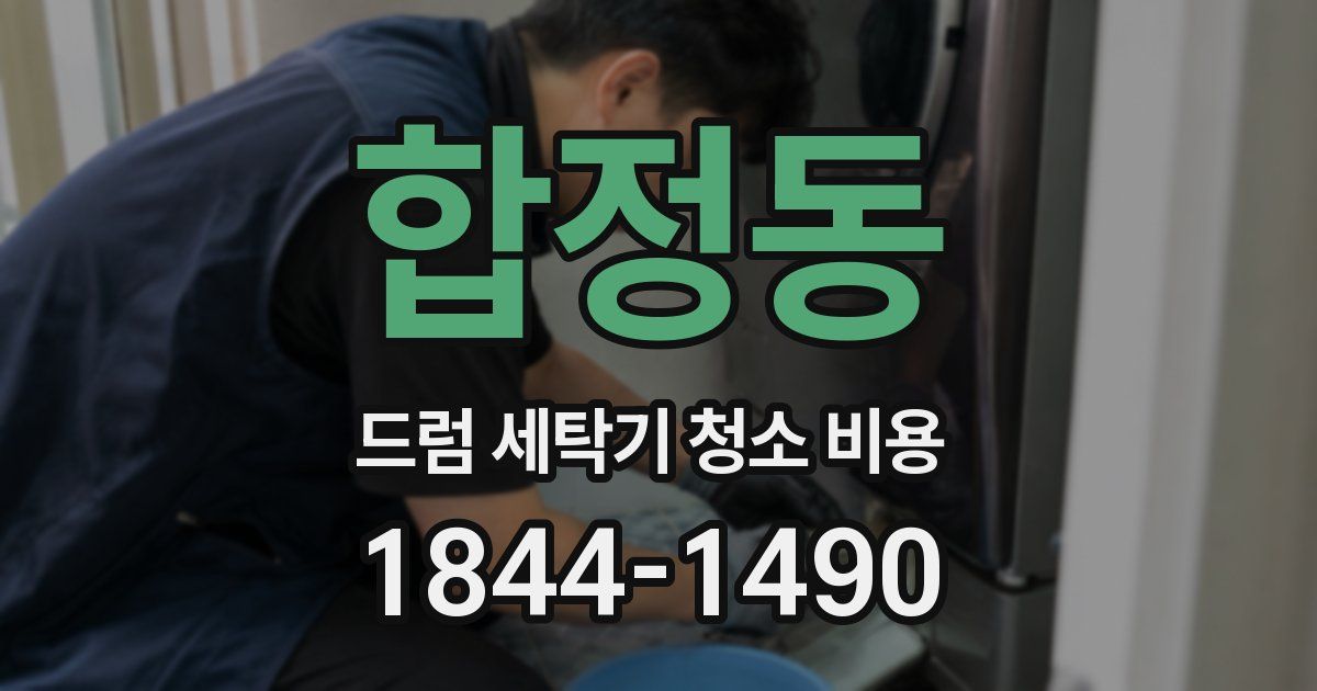 합정동 드럼 세탁기 청소 비용