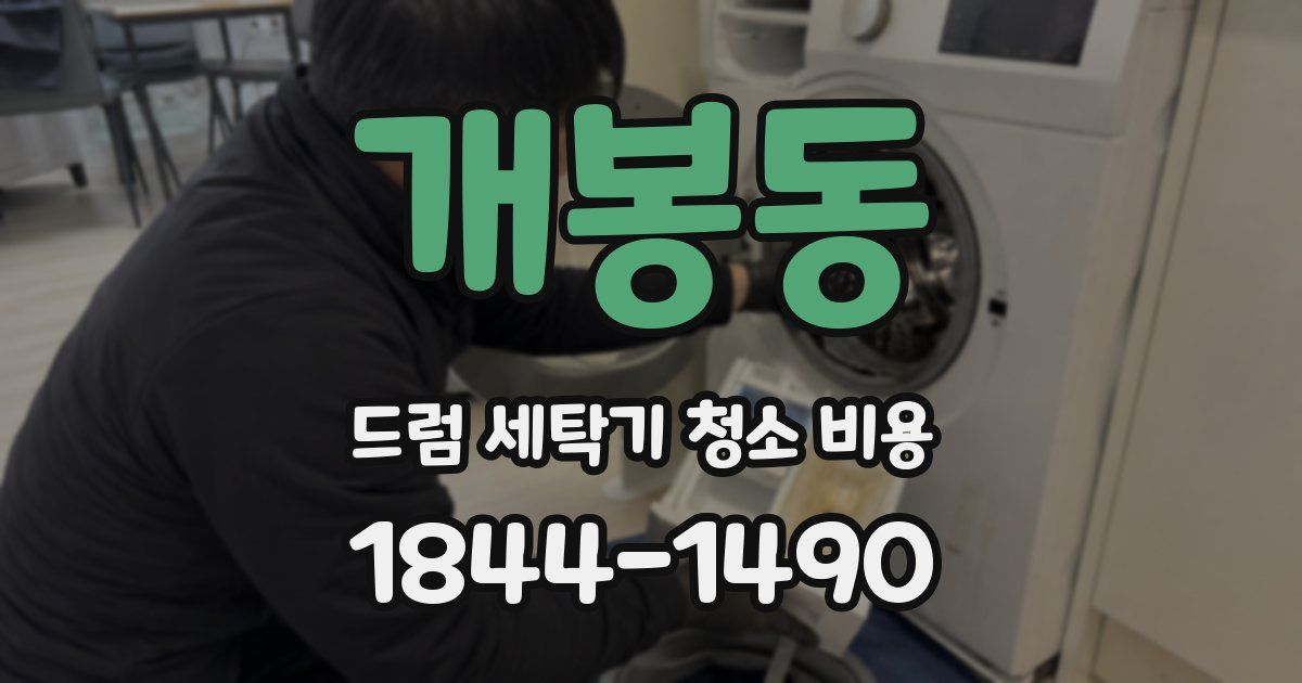 개봉동 드럼 세탁기 청소 비용