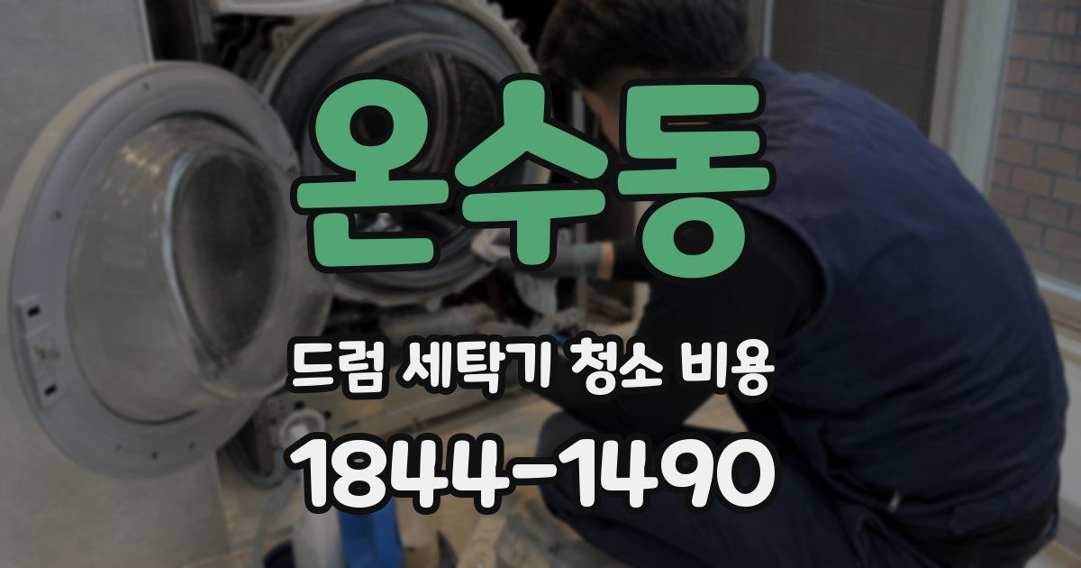 온수동 드럼 세탁기 청소 비용
