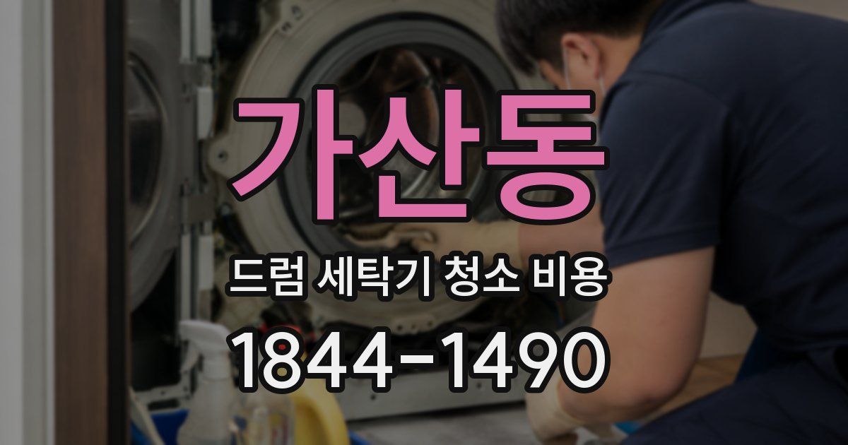 가산동 드럼 세탁기 청소 비용