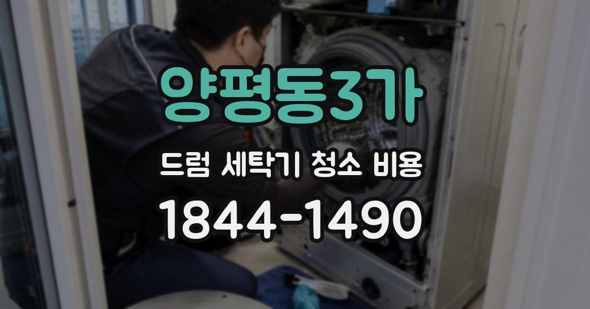 양평동3가 드럼 세탁기 청소 비용
