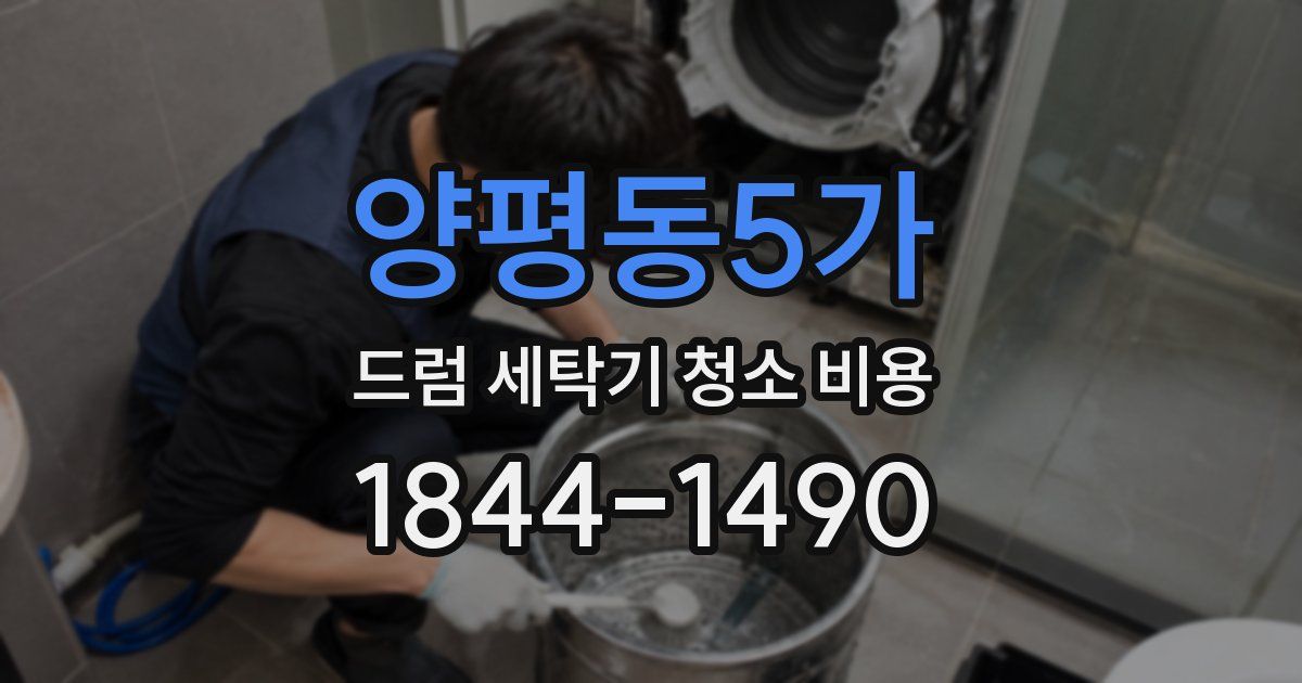 양평동5가 드럼 세탁기 청소 비용