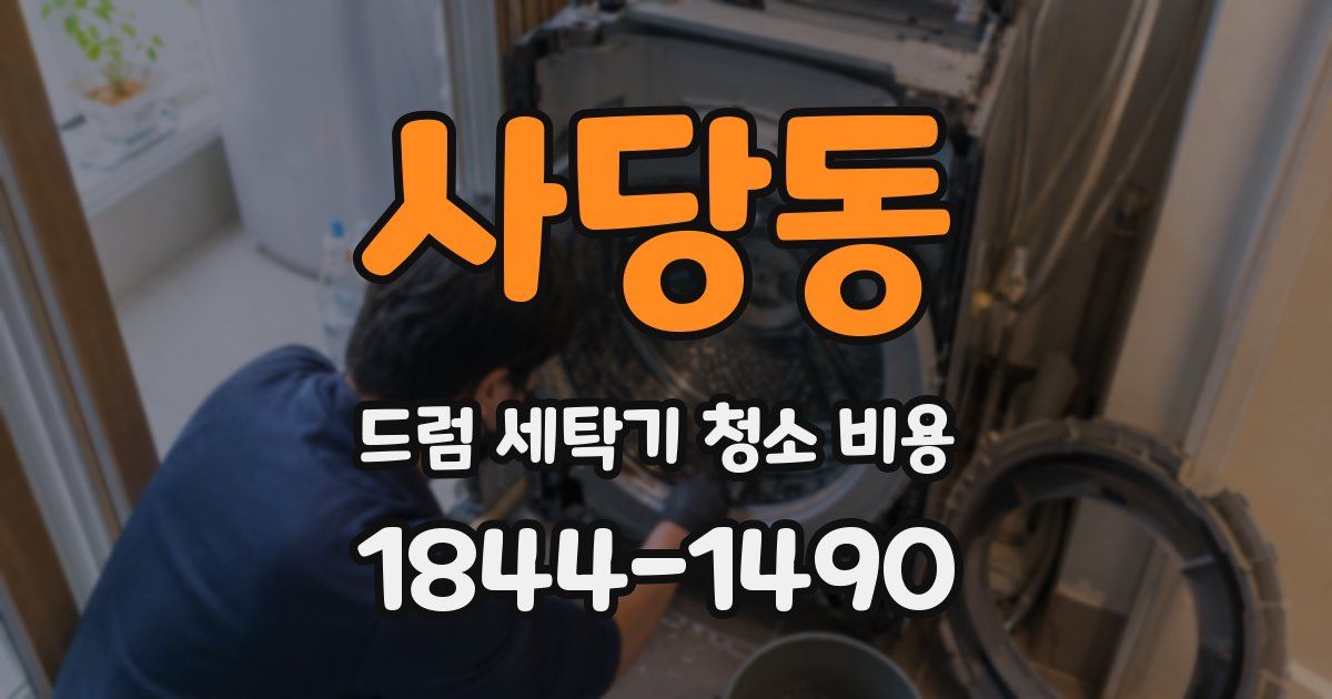 사당동 드럼 세탁기 청소 비용