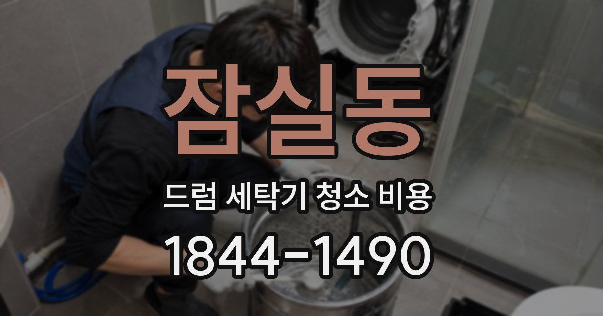 잠실동 드럼 세탁기 청소 비용