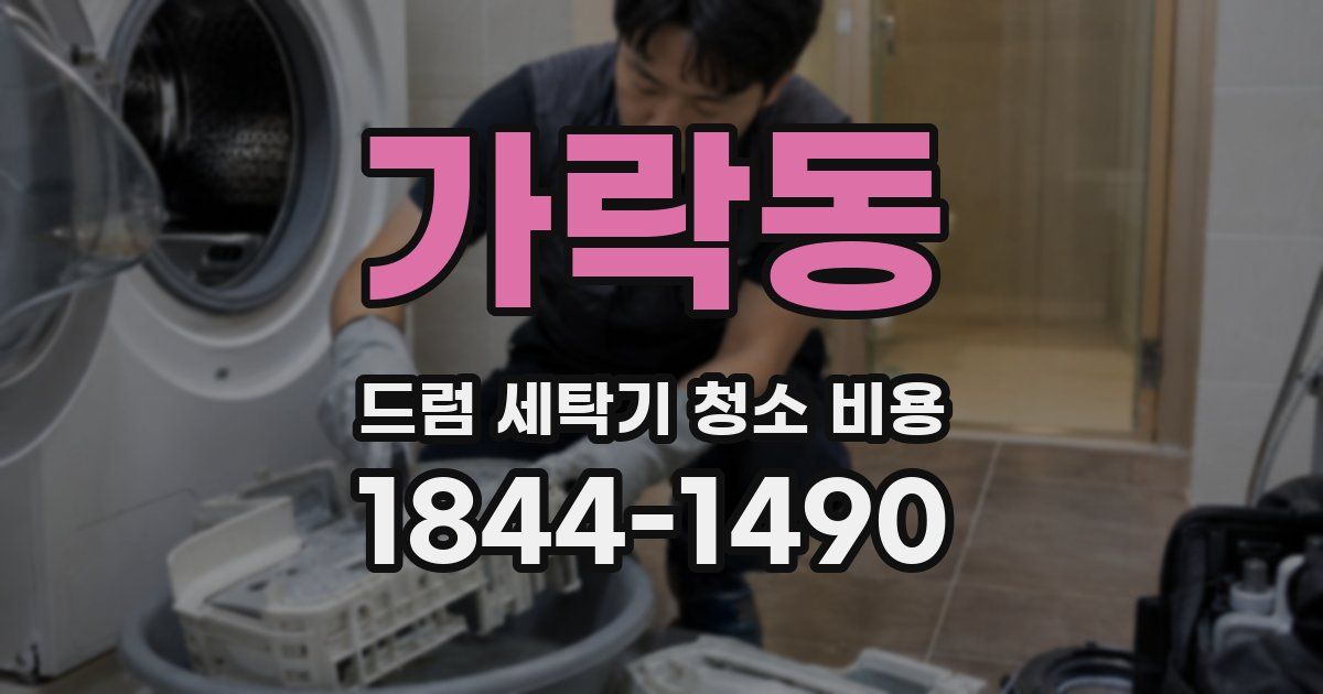 가락동 드럼 세탁기 청소 비용