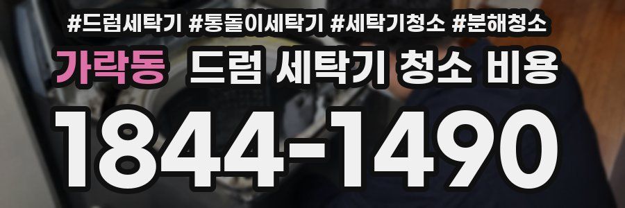 가락동 드럼 세탁기 청소 비용