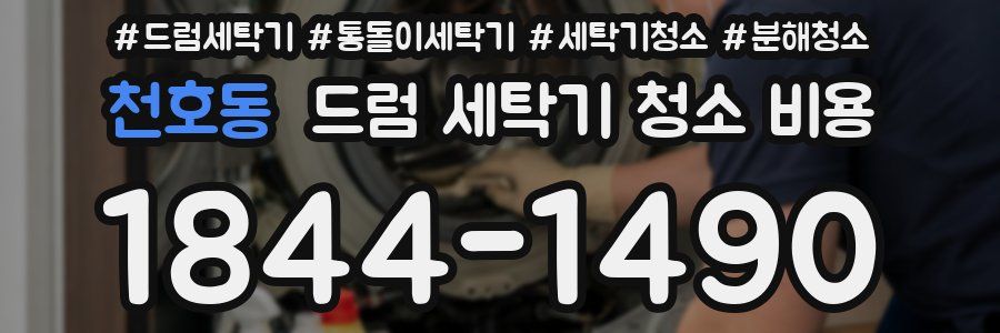 천호동 드럼 세탁기 청소 비용