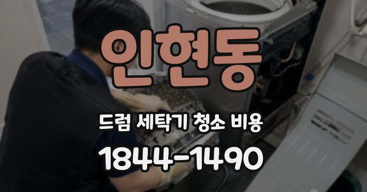 인현동 드럼 세탁기 청소 비용