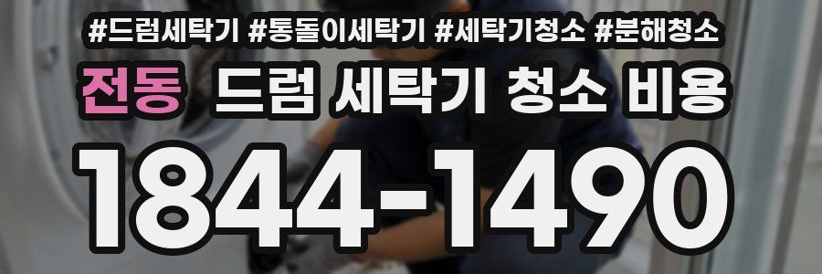전동 드럼 세탁기 청소 비용