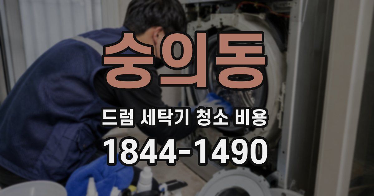 숭의동 드럼 세탁기 청소 비용
