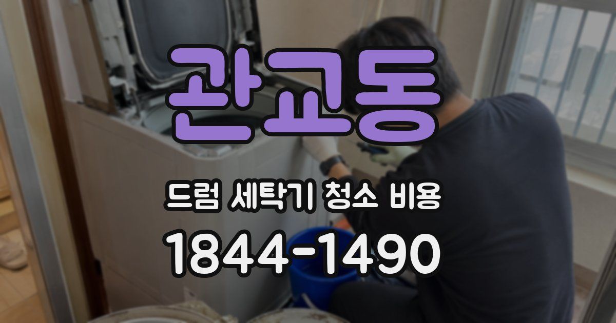 관교동 드럼 세탁기 청소 비용