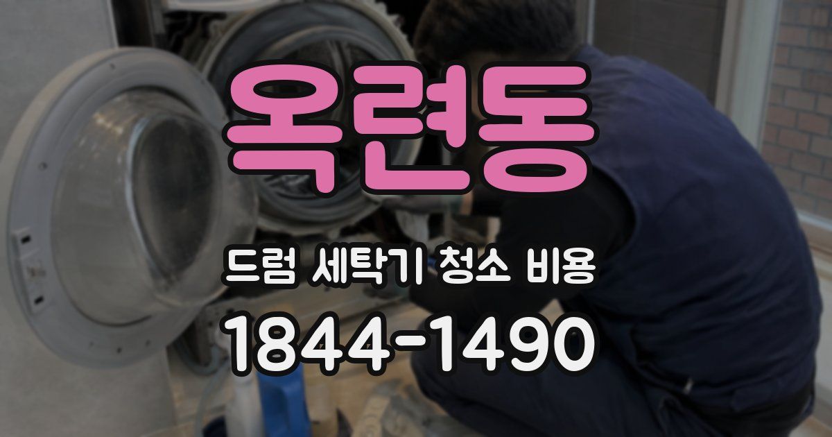 옥련동 드럼 세탁기 청소 비용