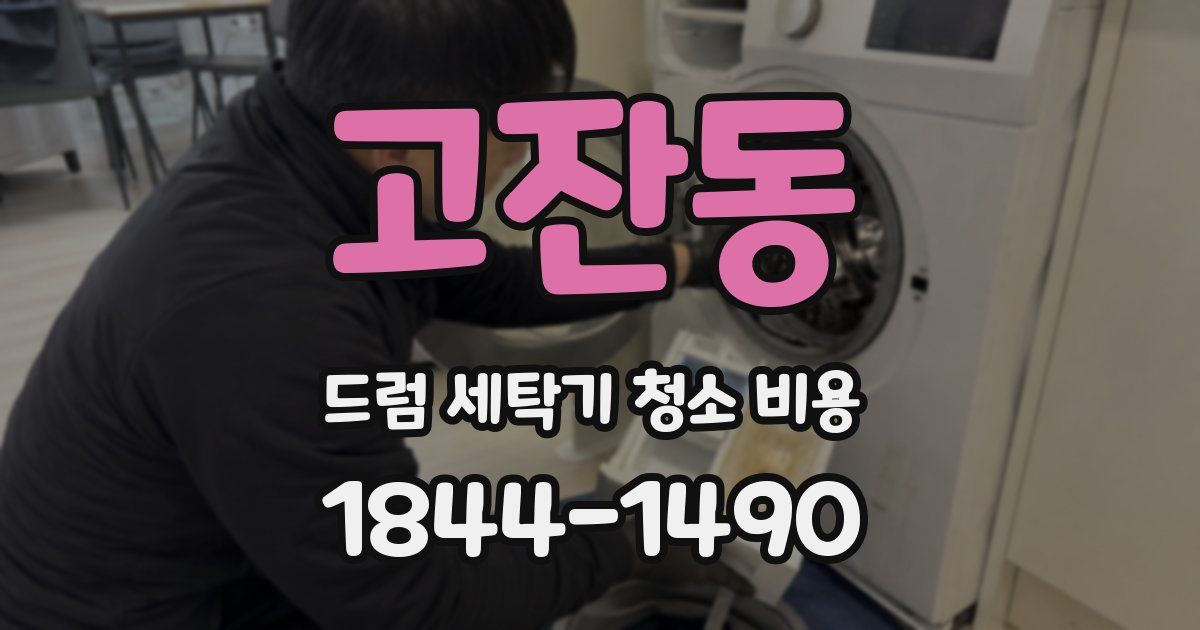 고잔동 드럼 세탁기 청소 비용