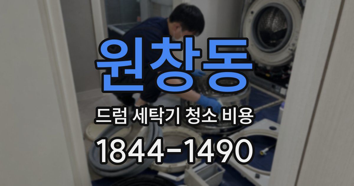 원창동 드럼 세탁기 청소 비용
