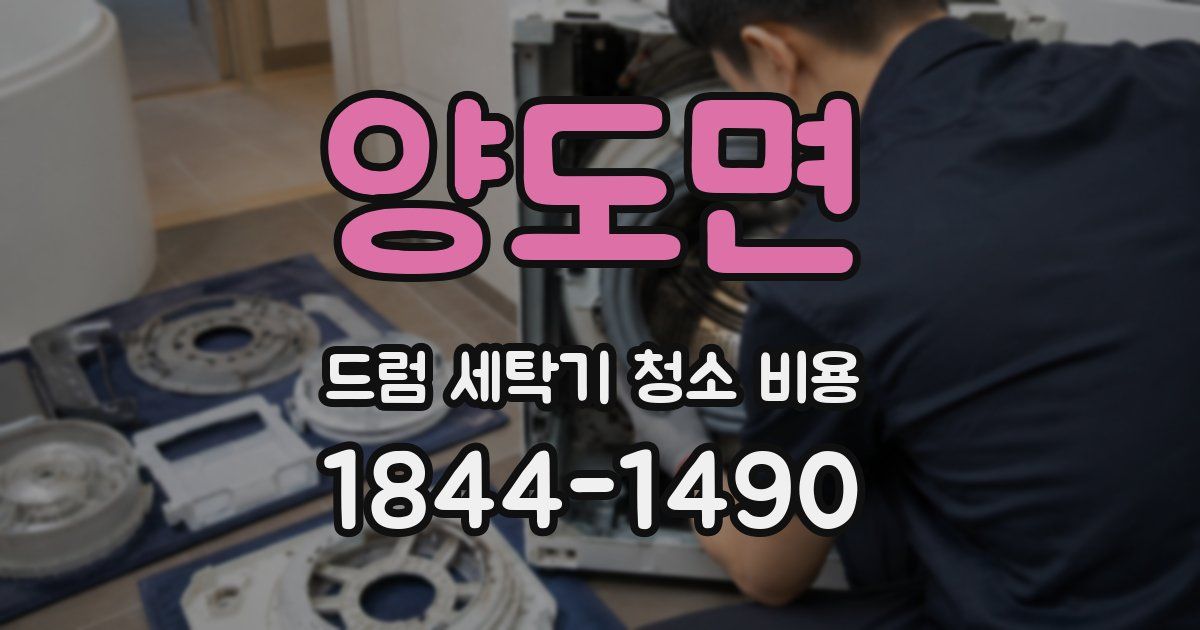 양도면 드럼 세탁기 청소 비용