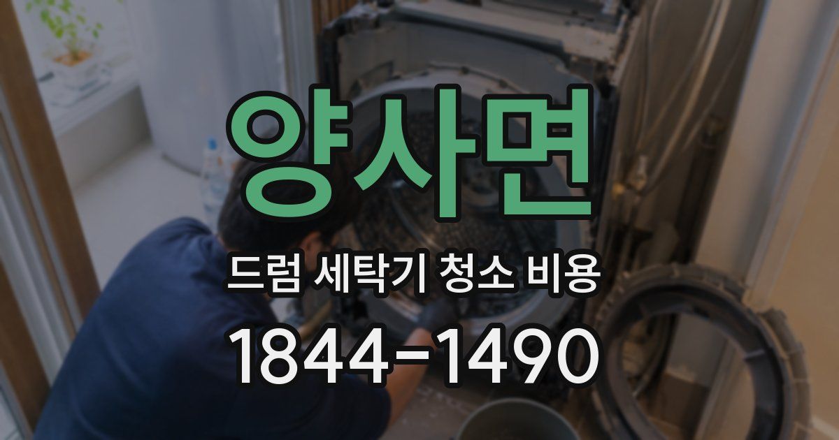 양사면 드럼 세탁기 청소 비용