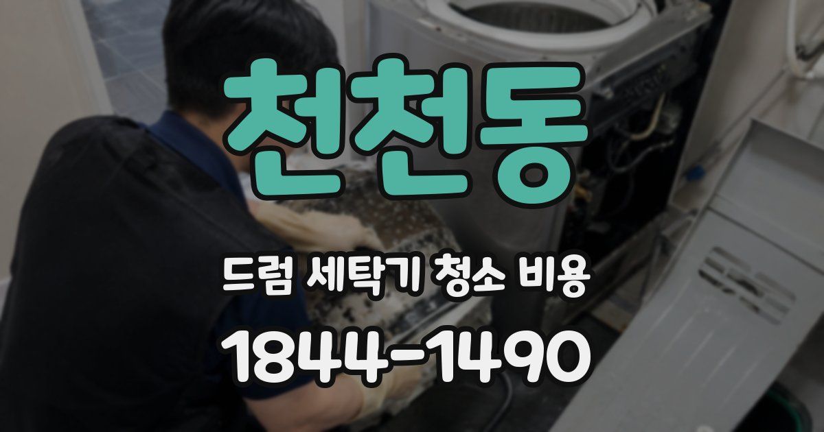 천천동 드럼 세탁기 청소 비용