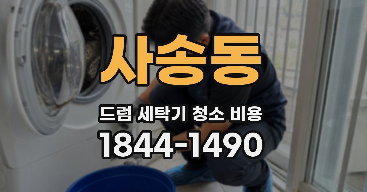사송동 드럼 세탁기 청소 비용