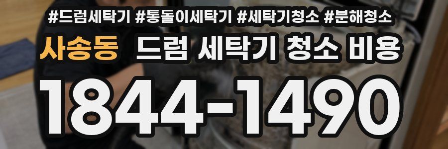 사송동 드럼 세탁기 청소 비용