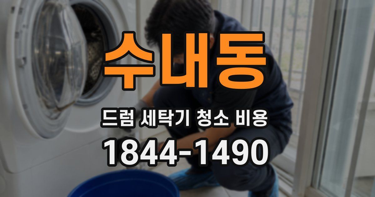 수내동 드럼 세탁기 청소 비용