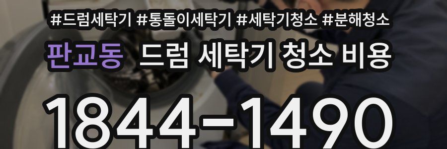 판교동 드럼 세탁기 청소 비용
