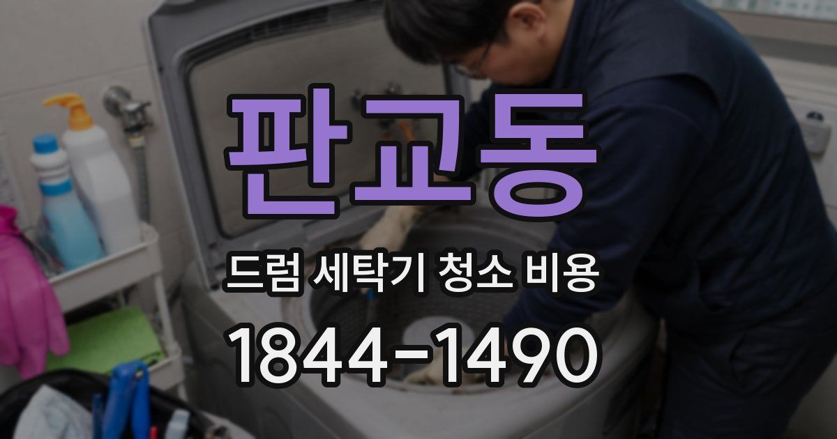 판교동 드럼 세탁기 청소 비용