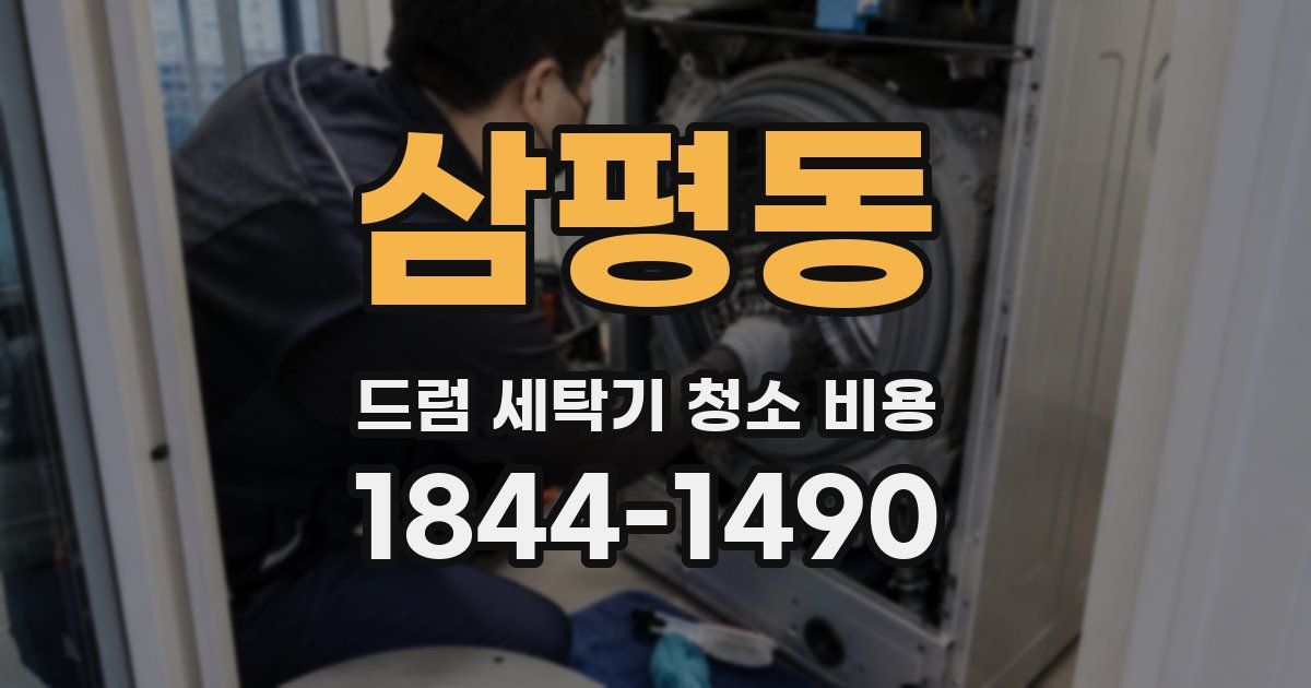 삼평동 드럼 세탁기 청소 비용