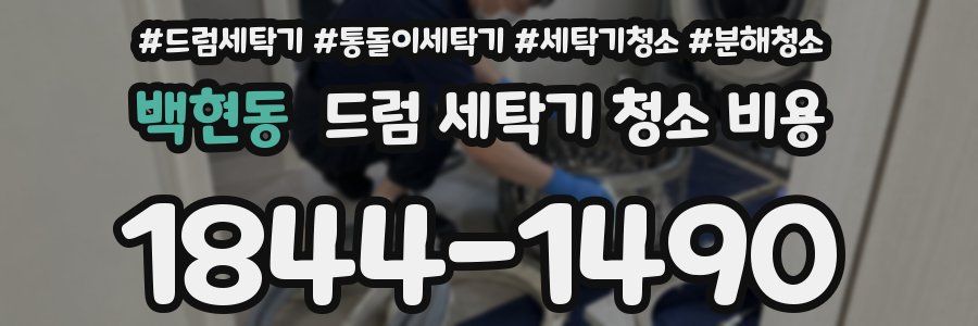 백현동 드럼 세탁기 청소 비용