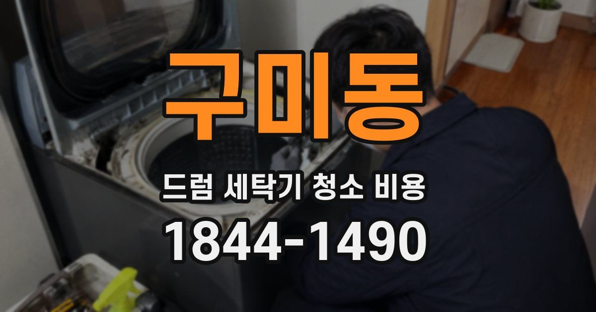 구미동 드럼 세탁기 청소 비용