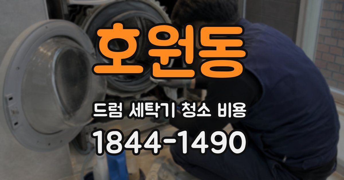 호원동 드럼 세탁기 청소 비용