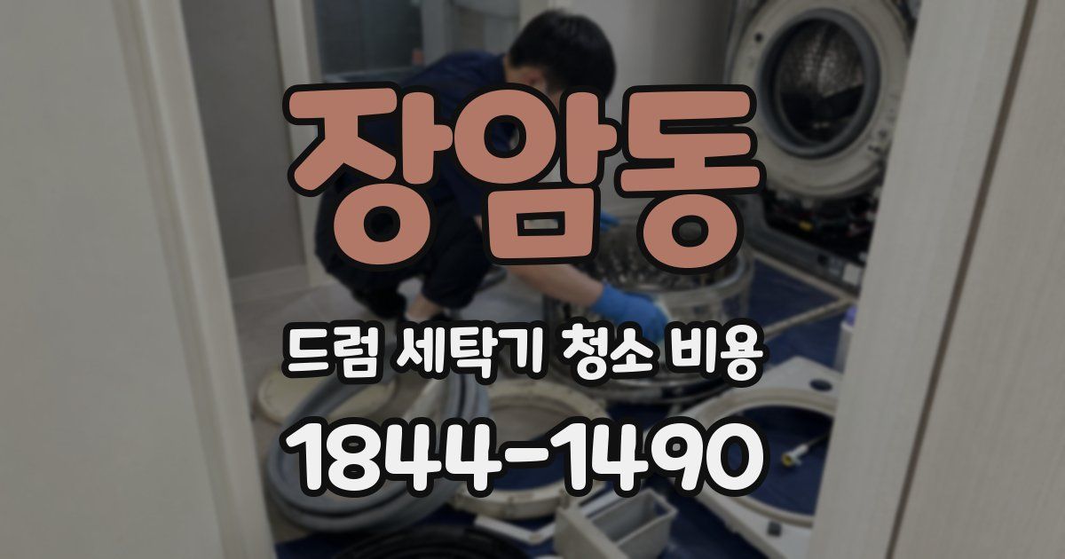 장암동 드럼 세탁기 청소 비용
