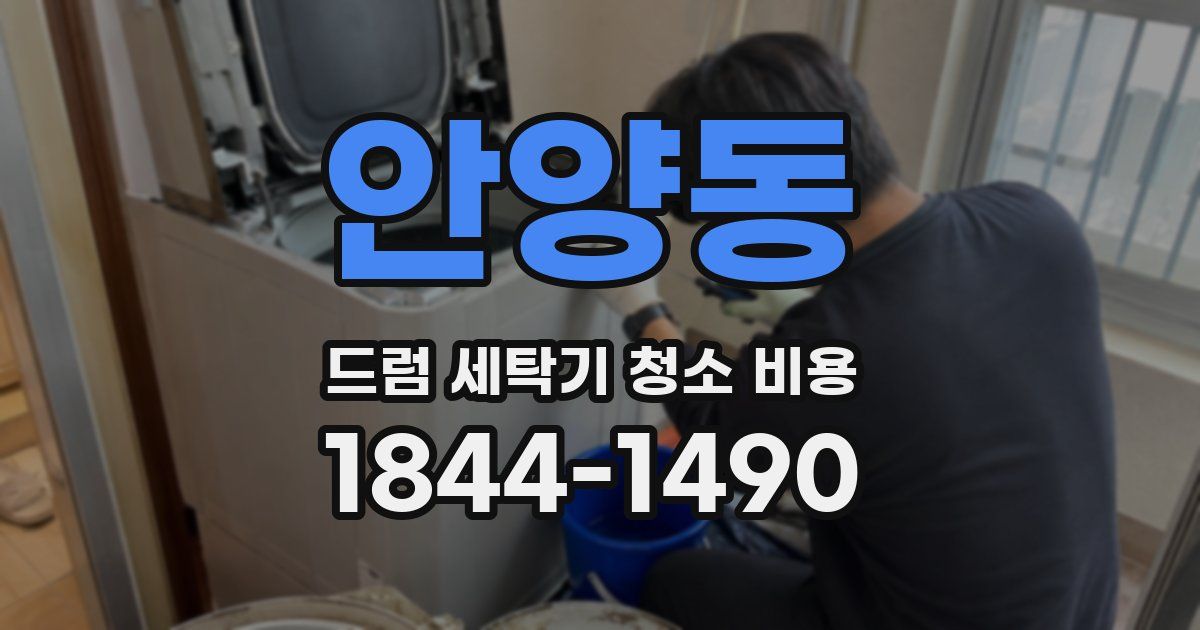 안양동 드럼 세탁기 청소 비용